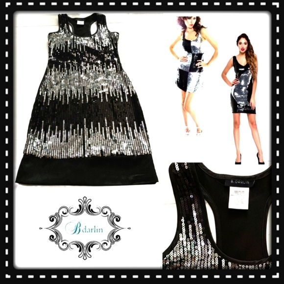B Darlin Dresses & Skirts - Black and Silver Sequin Dress ❤️